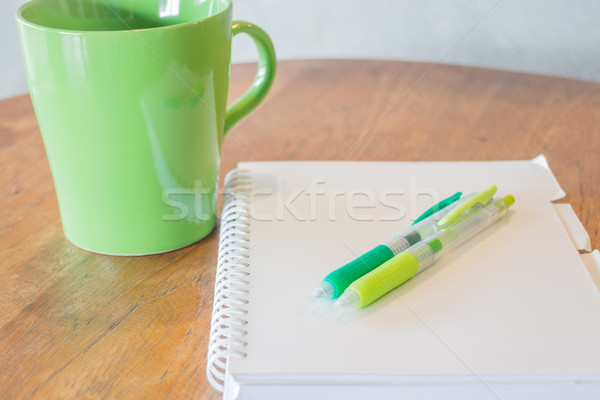 Simple work table of freelance  Stock photo © nalinratphi