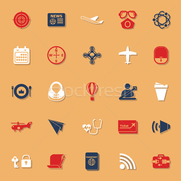 classic color icons with shadow Stock photo © nalinratphi