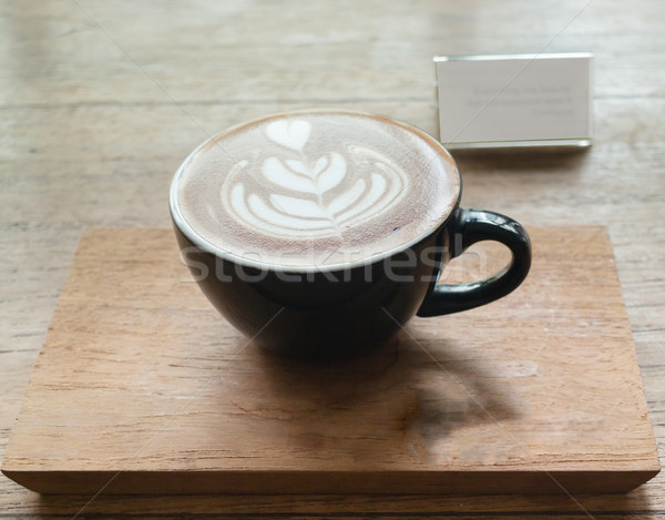 Hot cup of latte art coffee Stock photo © nalinratphi