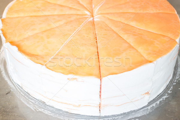 Delicious homemade whipped crepe cake  Stock photo © nalinratphi