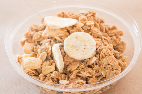 Homemade granola breakfast with dried fruit Stock photo © nalinratphi