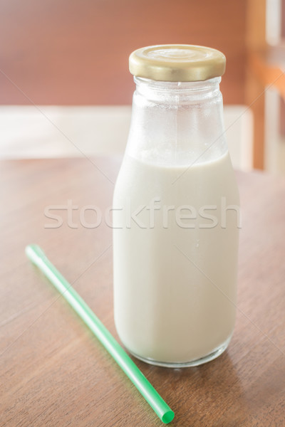 Bottle of soy milk with black sesame  Stock photo © nalinratphi