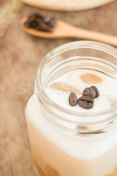 Fresh iced coffee with milk Stock photo © nalinratphi