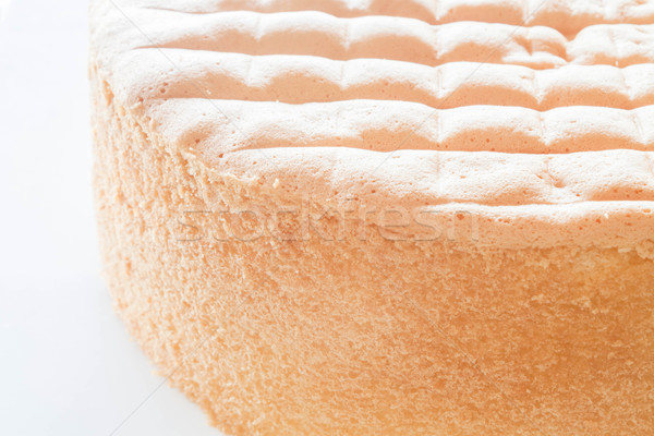 Vanilla sponge cake base for decoration on white background Stock photo © nalinratphi