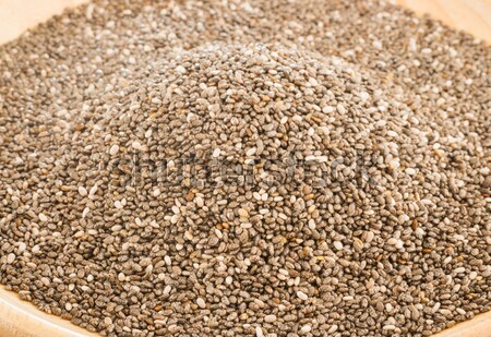 Nutritious chia seeds on a wooden plate Stock photo © nalinratphi