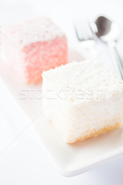 Close up lamington sponge cakes  Stock photo © nalinratphi