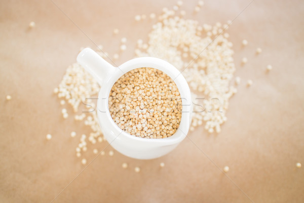Raw organic white quinoa seeds Stock photo © nalinratphi