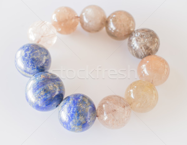 Handmade stone bead created bracelet Stock photo © nalinratphi
