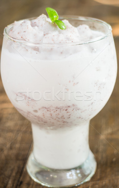 Berry rice milk frappe homemade drink Stock photo © nalinratphi