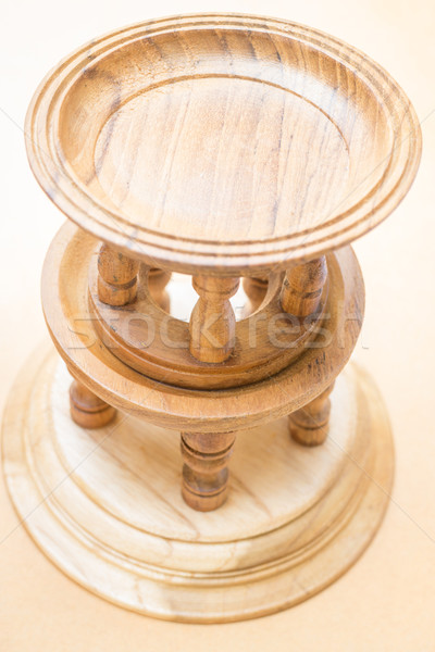 Oriental style of wood carving tray  Stock photo © nalinratphi