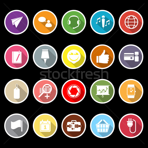 Technology gadget screen flat with long shadow Stock photo © nalinratphi