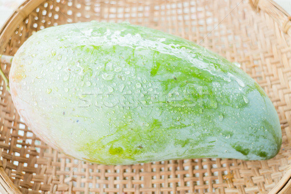 Thai natural giant green mango Stock photo © nalinratphi