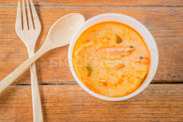 Spicy shrimp soup thai traditional cuisine  Stock photo © nalinratphi