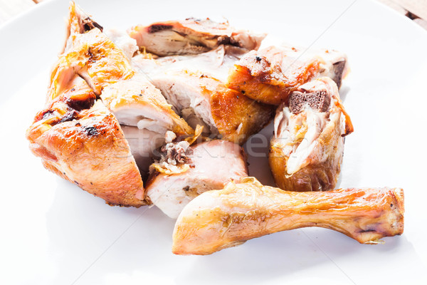 Pollo alla griglia piatto stock foto ristorante cena Foto d'archivio © nalinratphi
