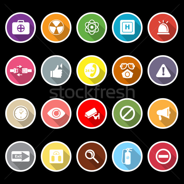 General health care icons with long shadow Stock photo © nalinratphi