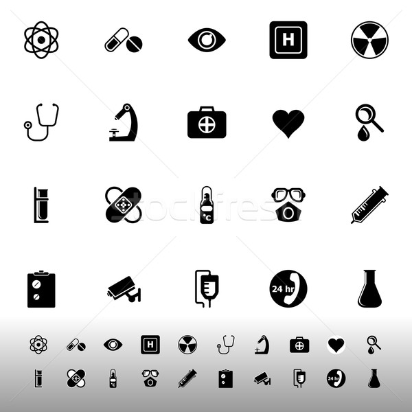 ストックフォト: 一般的な · 病院 · アイコン · 白 · 在庫 · ベクトル
