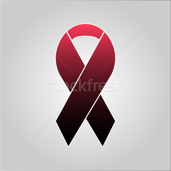 Sacrifice ribbon on gray background Stock photo © nalinratphi