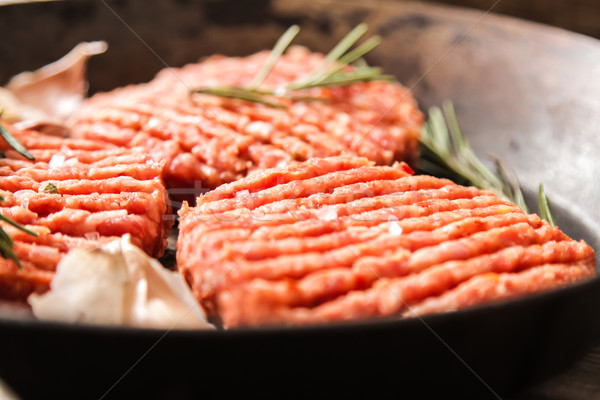 Brut sol boeuf viande Burger steak [[stock_photo]] © Naltik