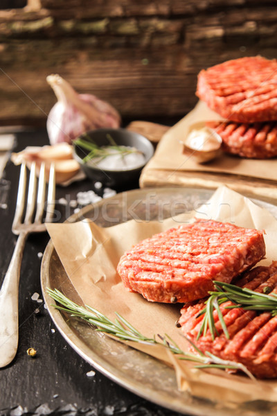 Brut sol boeuf viande Burger steak [[stock_photo]] © Naltik