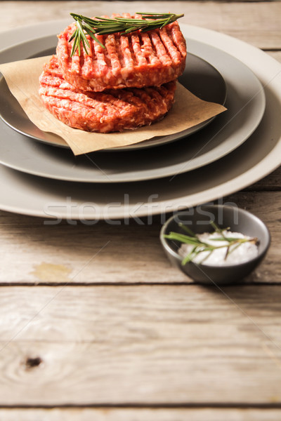Brut sol boeuf viande Burger steak [[stock_photo]] © Naltik