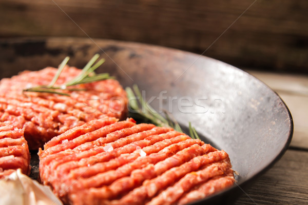 Brut sol boeuf viande Burger steak [[stock_photo]] © Naltik