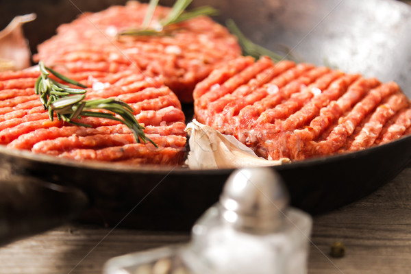 Brut sol boeuf viande Burger steak [[stock_photo]] © Naltik