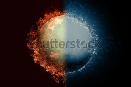 Planetă pluton apă incendiu scifi Imagine de stoc © NASA_images