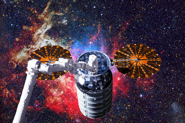 Cargo spacecraft - The Automated Transfer Vehicle over nebula. Stock photo © NASA_images
