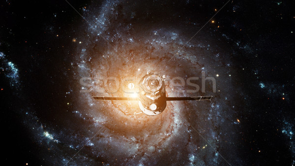 Spacecraft Progress orbiting the galaxy. Stock photo © NASA_images