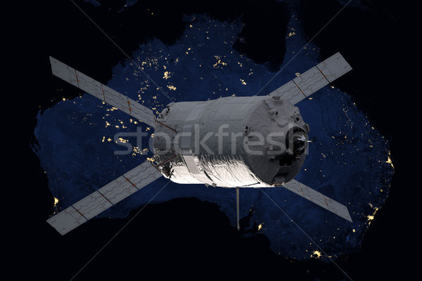 Cargo spacecraft - The Automated Transfer Vehicle over the planet Earth. Stock photo © NASA_images