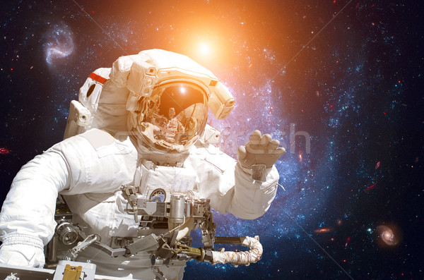 Astronaut de kosmische ruimte nevelvlek communie afbeelding man Stockfoto © NASA_images