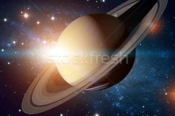 Sistemul solar planetă soare gaz gigant inel Imagine de stoc © NASA_images