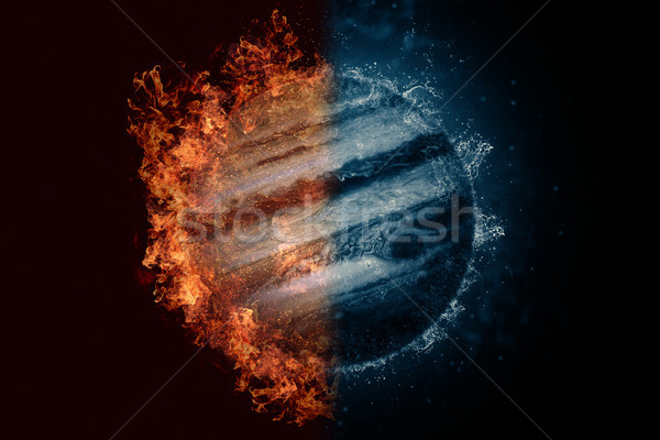 Planet Jupiter in fire and water. Concept sci-fi artwork Stock photo © NASA_images