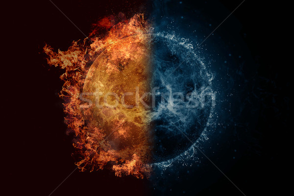 Planetă incendiu apă scifi natură Imagine de stoc © NASA_images