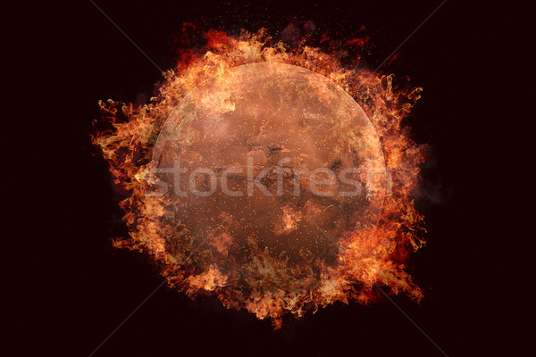 Planeet brand science fiction kunst zonnestelsel communie Stockfoto © NASA_images