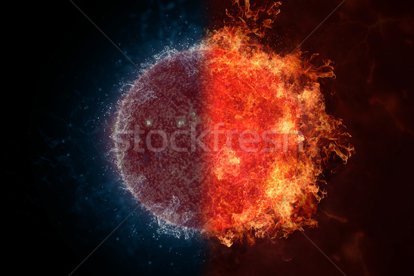 Sun in water and fire. Concept sci-fi artwork Stock photo © NASA_images
