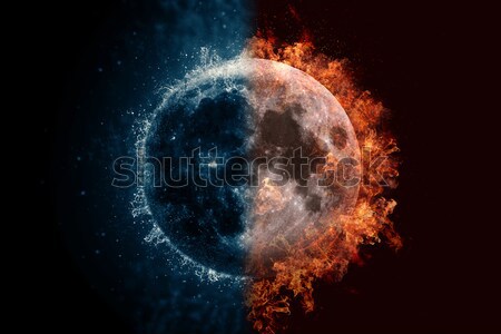 Imagine de stoc: Planetă · apă · incendiu · scifi · natură