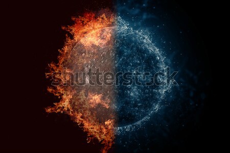 Planet Mercury in fire and water. Concept sci-fi artwork Stock photo © NASA_images