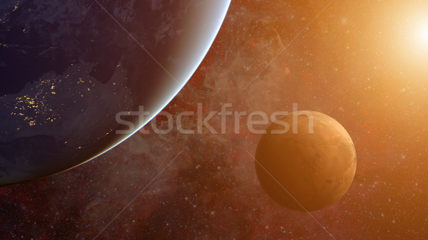 Naprendszer tudomány elemek kép űr piros Stock fotó © NASA_images