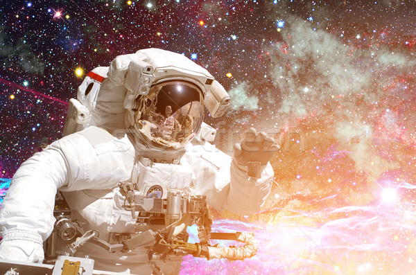Ruimte exploratie astronaut communie afbeelding reizen Stockfoto © NASA_images