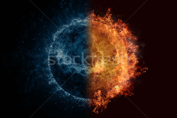 Planet Venus in water and fire. Concept sci-fi artwork Stock photo © NASA_images