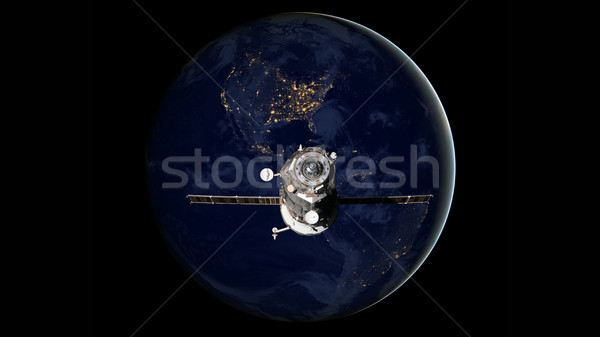 Spacecraft Progress orbiting the earth. Stock photo © NASA_images