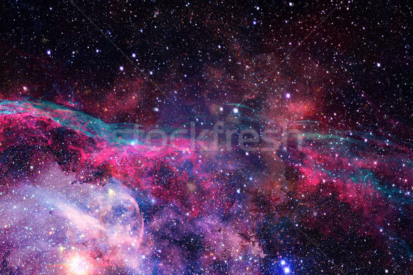 Stock photo: Abstract scientific background - galaxy and nebula in space.