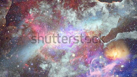 Cargo spacecraft - The Automated Transfer Vehicle over spiral galaxy. Stock photo © NASA_images