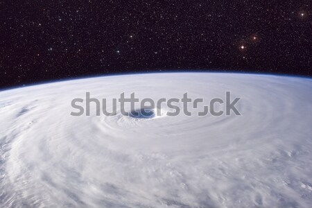 Stock photo: Typhoon over planet Earth - satellite photo.