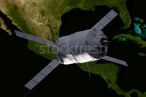 Cargo spacecraft - The Automated Transfer Vehicle over the planet Earth. Stock photo © NASA_images