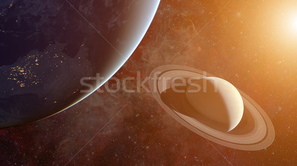 Solar System - Saturn. Science background. Stock photo © NASA_images