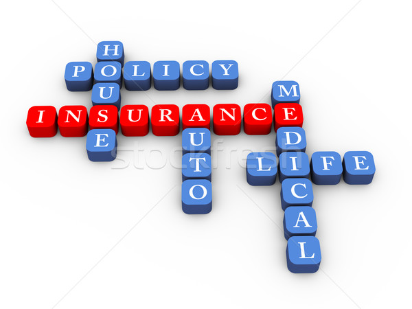 Crossword of insurance policy concept Stock photo © nasirkhan