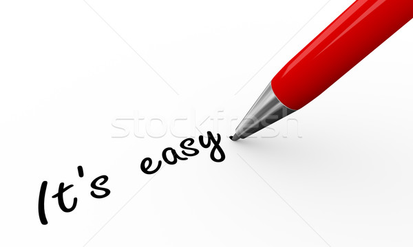 3d pen writing it's easy Stock photo © nasirkhan
