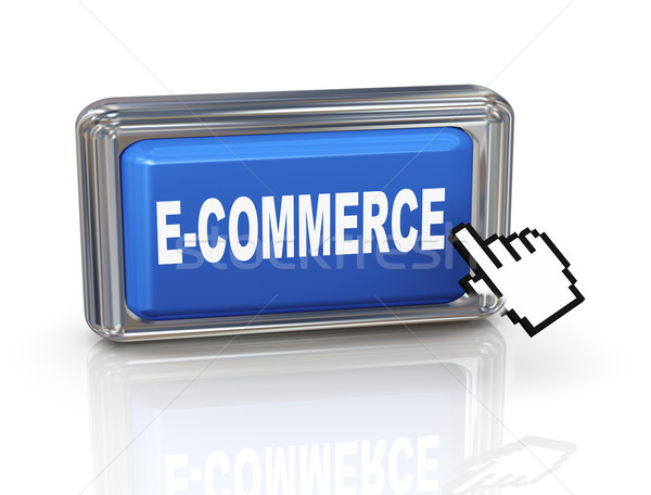 Stockfoto: 3D · hand · cursor · knop · ecommerce · 3d · render